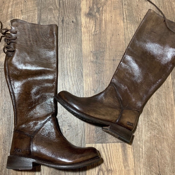 Bed Stu Shoes - Bed stu Manchester Teak glaze Lace up riding boot